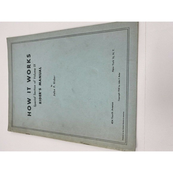 1938 How it Works Rider's Volume Special Section IX RADIO ALIGNMENT Manual - Picture 10 of 11